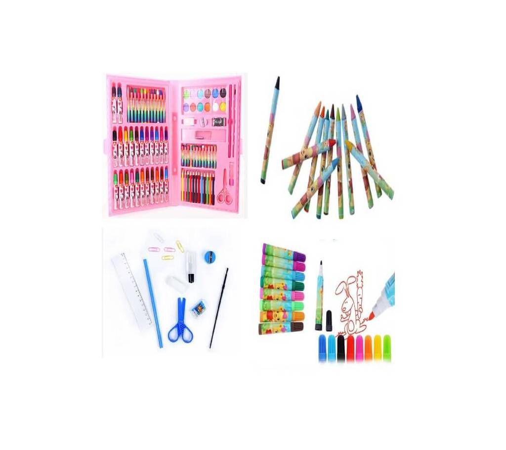 PAINTING, DRAWING & COLORING SET - TOTAL 86 PCS COLOR AND ACCESSORIES