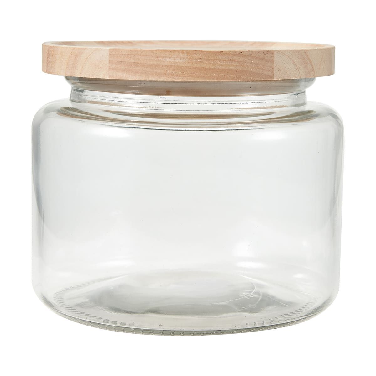 2L Glass Jar with Wood Lid