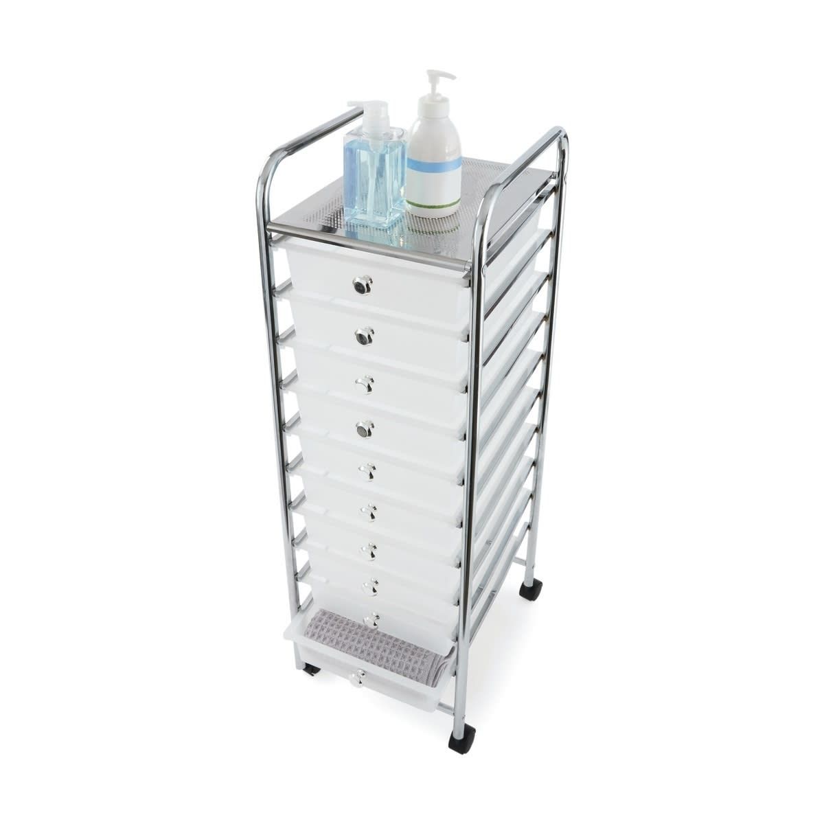 Chrome 10 Drawer Trolley
