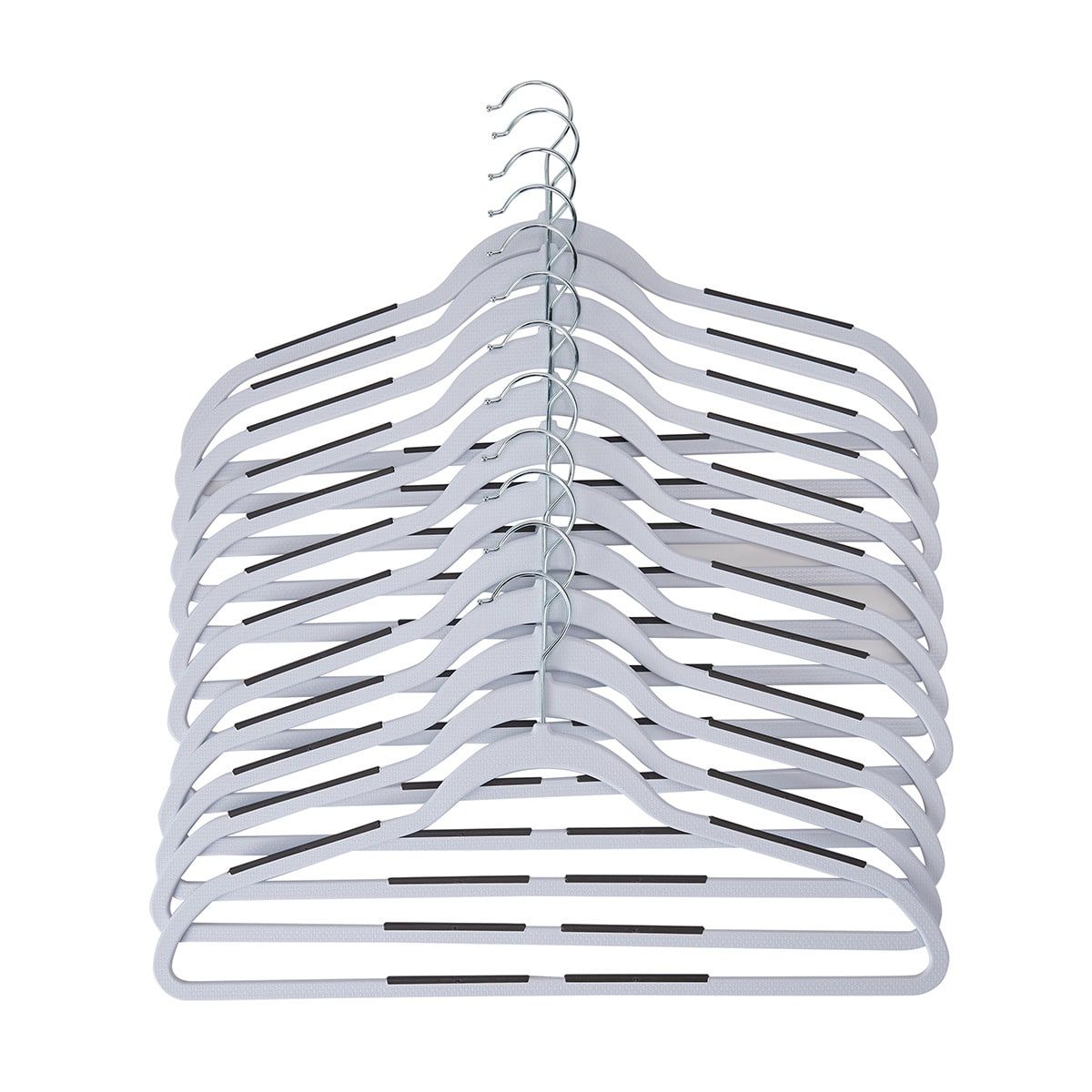 12 Pack Slim Plastic Grip Hangers