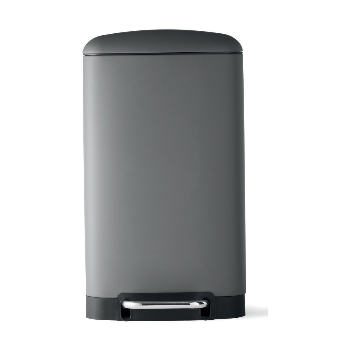 30L Matte Grey Rectangular Pedal Bin