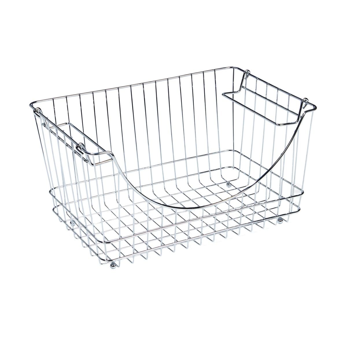 Chrome Stackable Basket Large