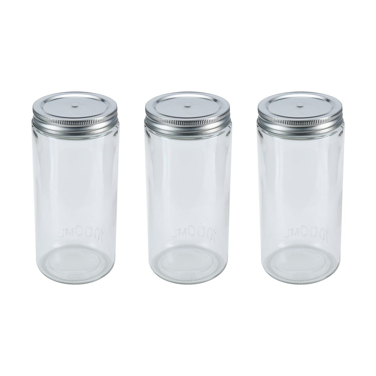 3 Preserving Jars - 1000ml