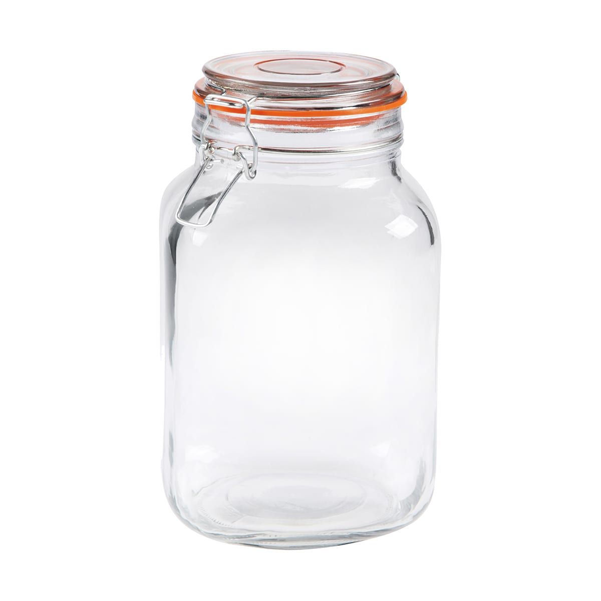 2L Clip Lid Glass Jar