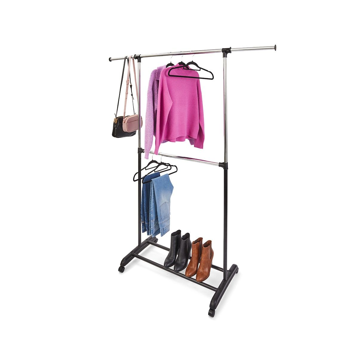 2 Tier Extendable Garment Rack
