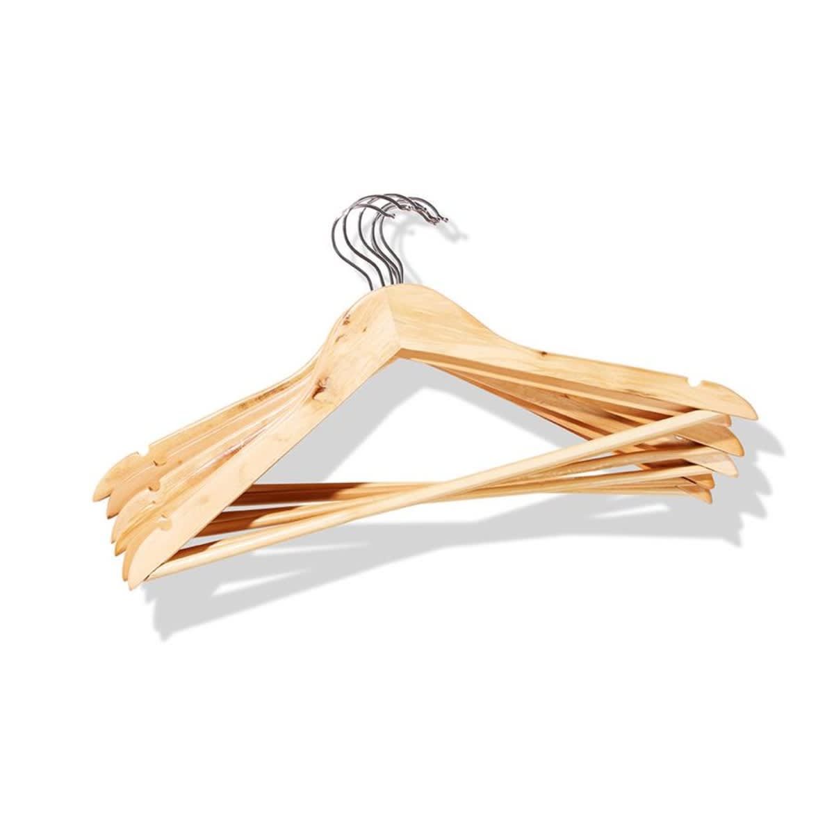 6 Wooden Hangers