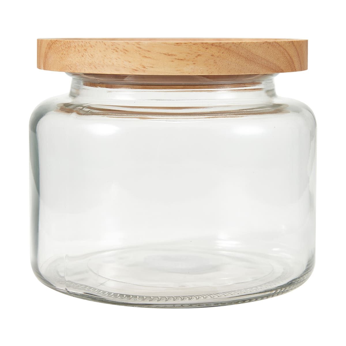 1.5L Glass Jar with Wood Lid