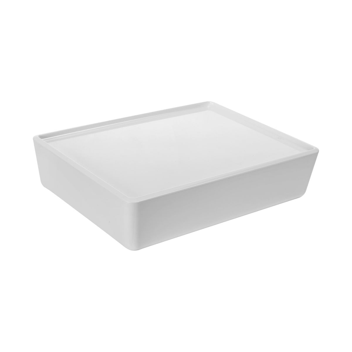 Smooth and Shiny Flat Plastic Tub