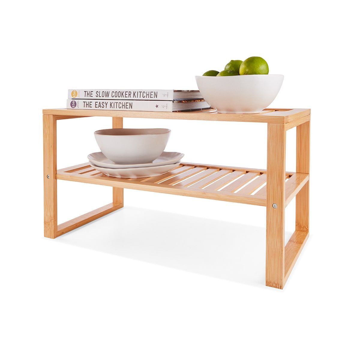 2 Tier Bamboo Pantry Shelf