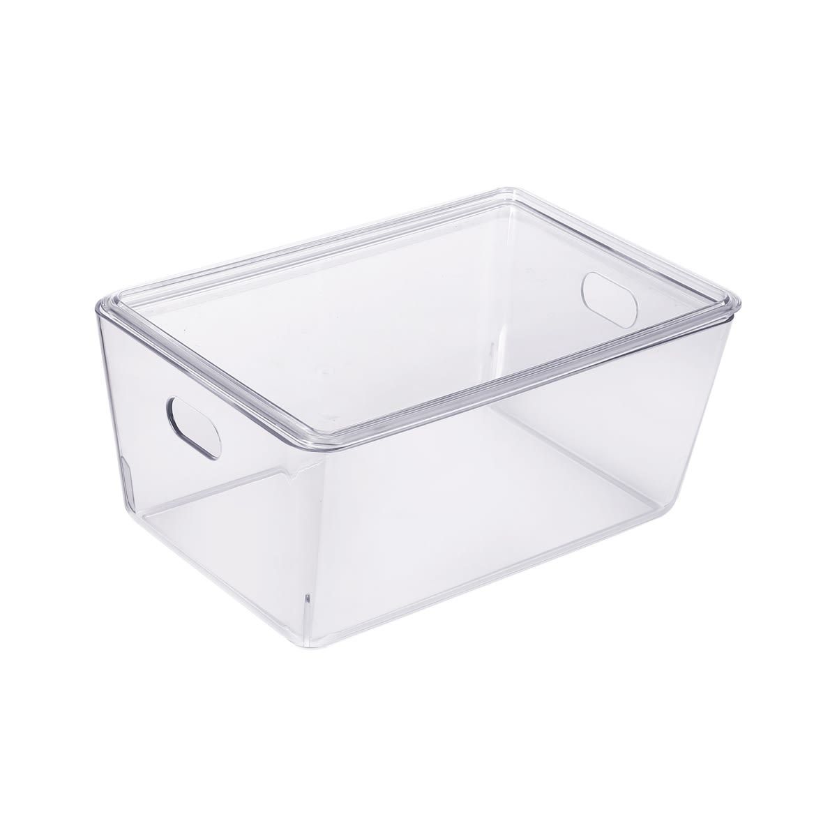4L Smooth and Shiny Small Clear Plastic Tub
