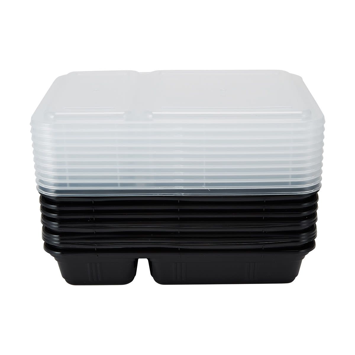 10 Piece 2 Compartment Meal Prep Containers
