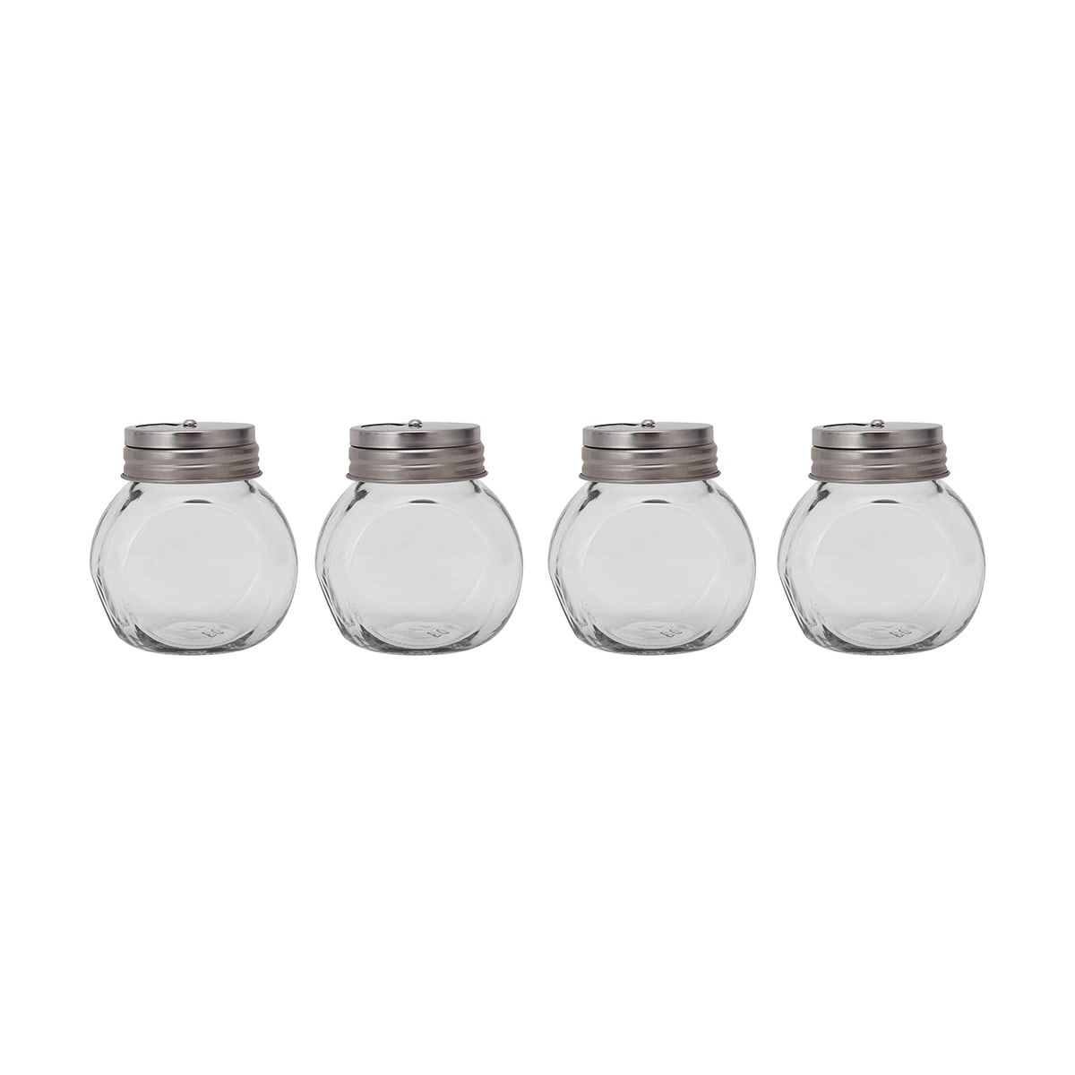 4 Pack Glass Spice Jar