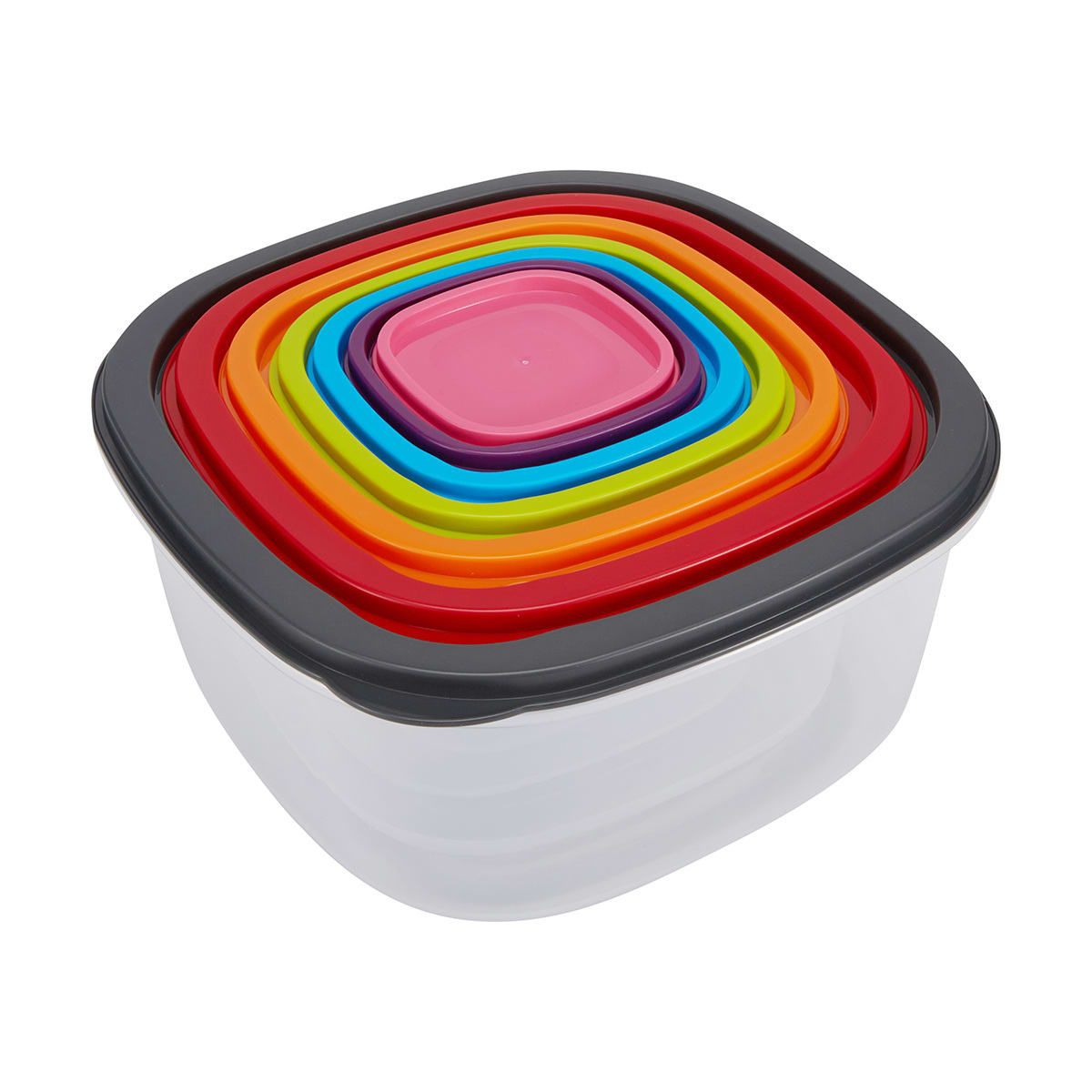 7 Pack Square Food Storage Containers