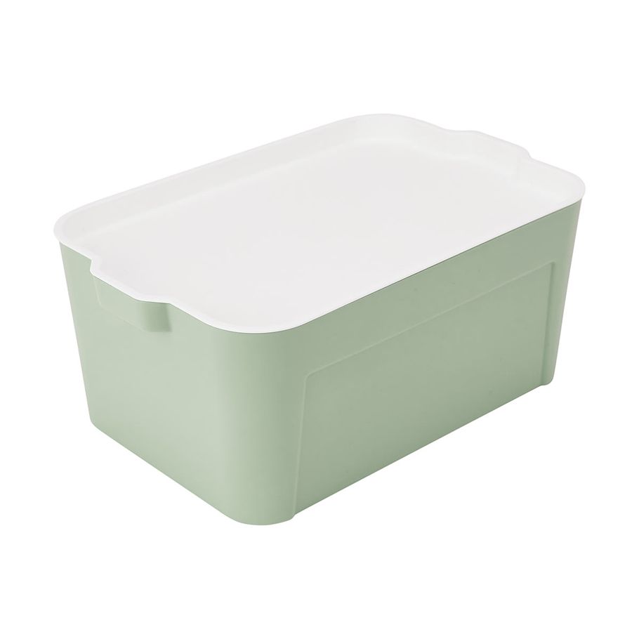 Small Stackable Container with Lid - Green