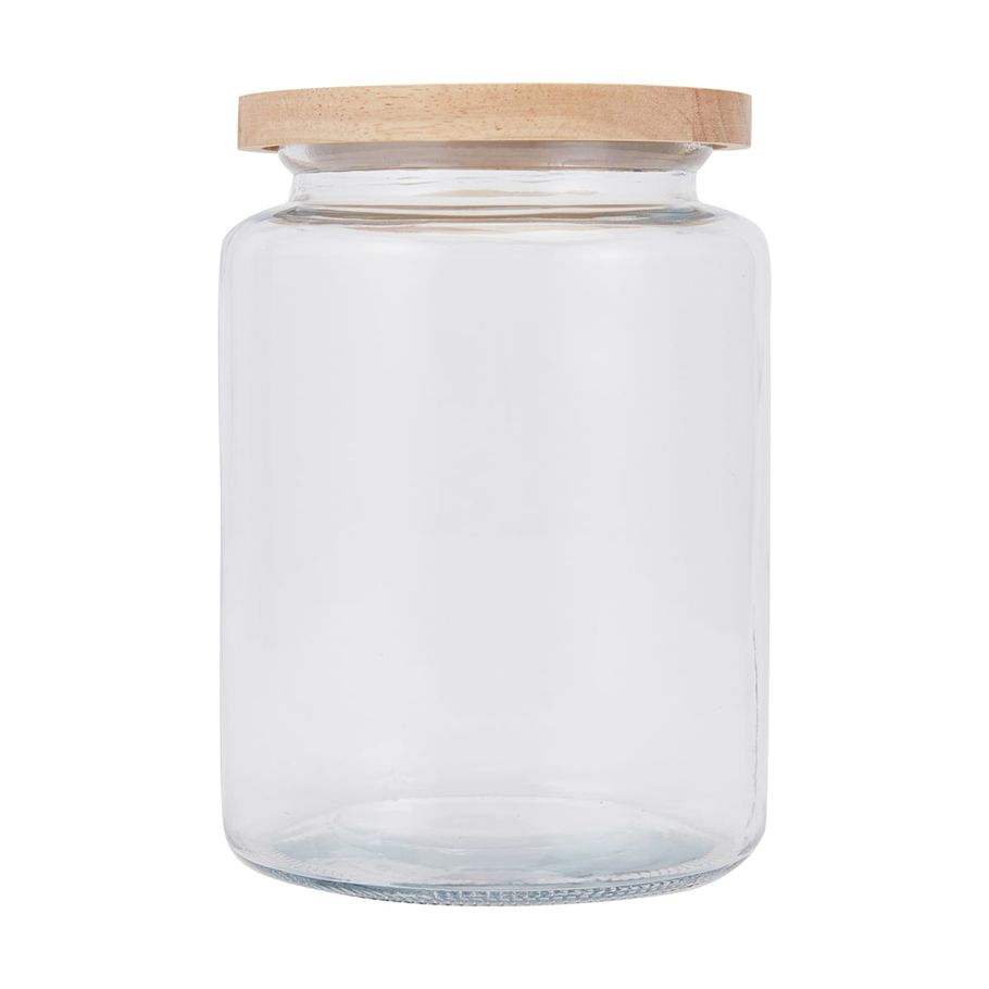 4L Glass Jar with Wood Lid