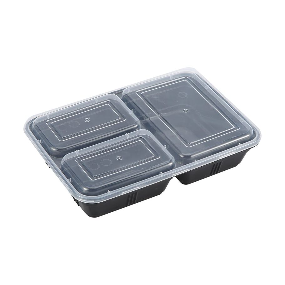 8 Piece 3 Compartment Meal Prep Containers
