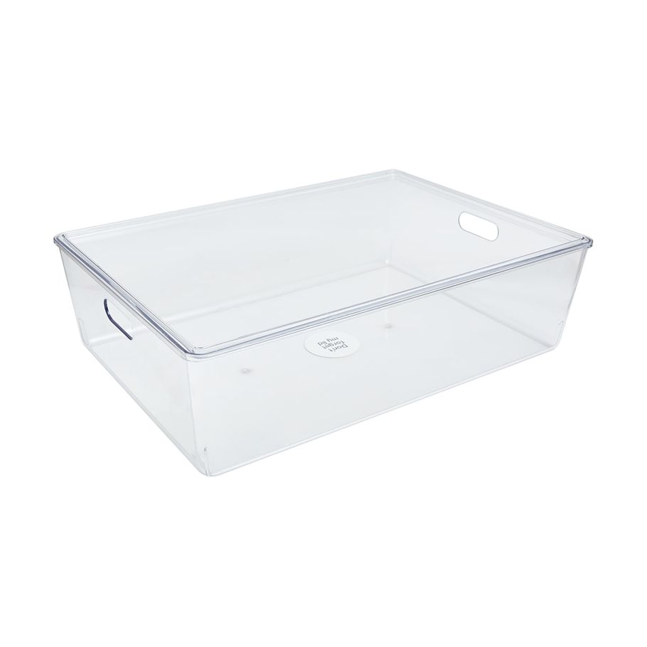 26L Smooth and Shiny Large Clear Plastic Tub