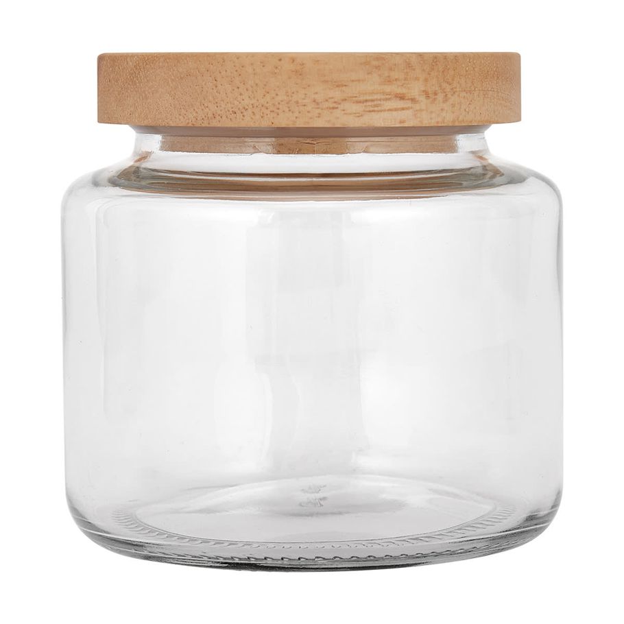 550ml Glass Jar with Wood Lid