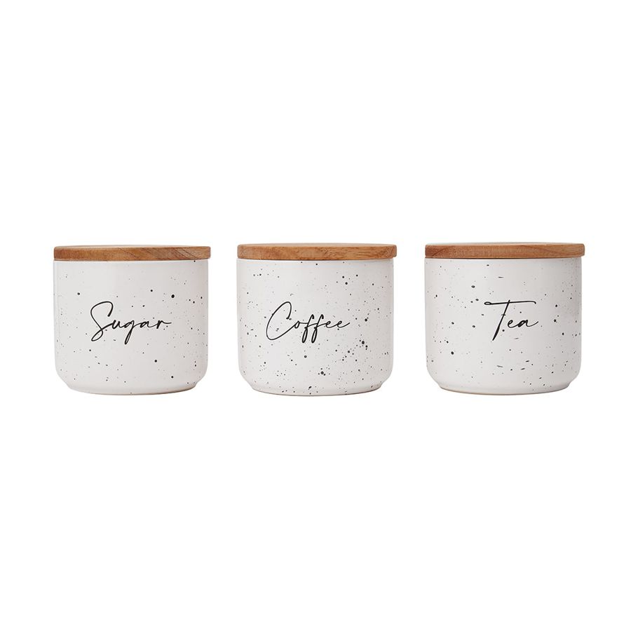 Set of 3 Speckled Canisters