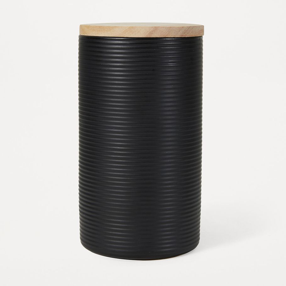 Large Black Linear Canister
