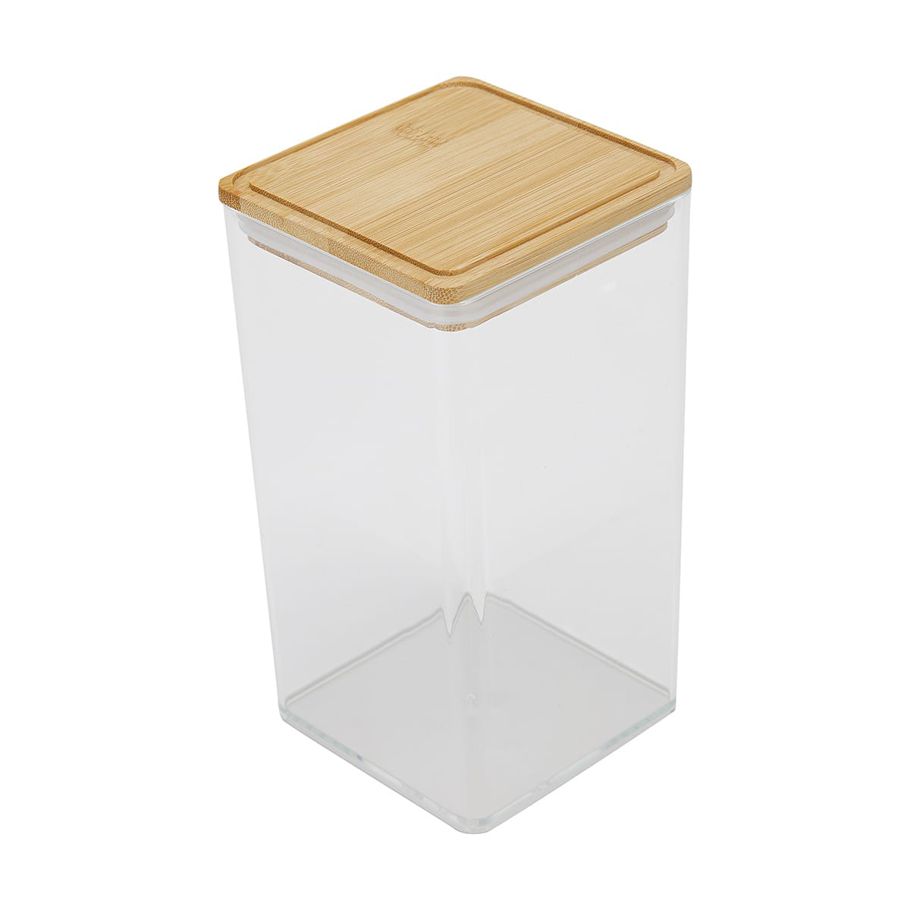 1L Tall Food Container with Bamboo Lid