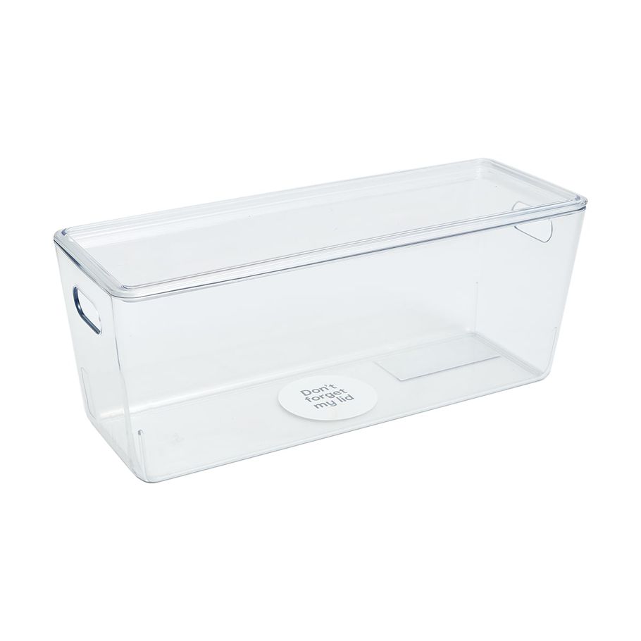 5L Smooth and Shiny Narrow Clear Plastic Tub