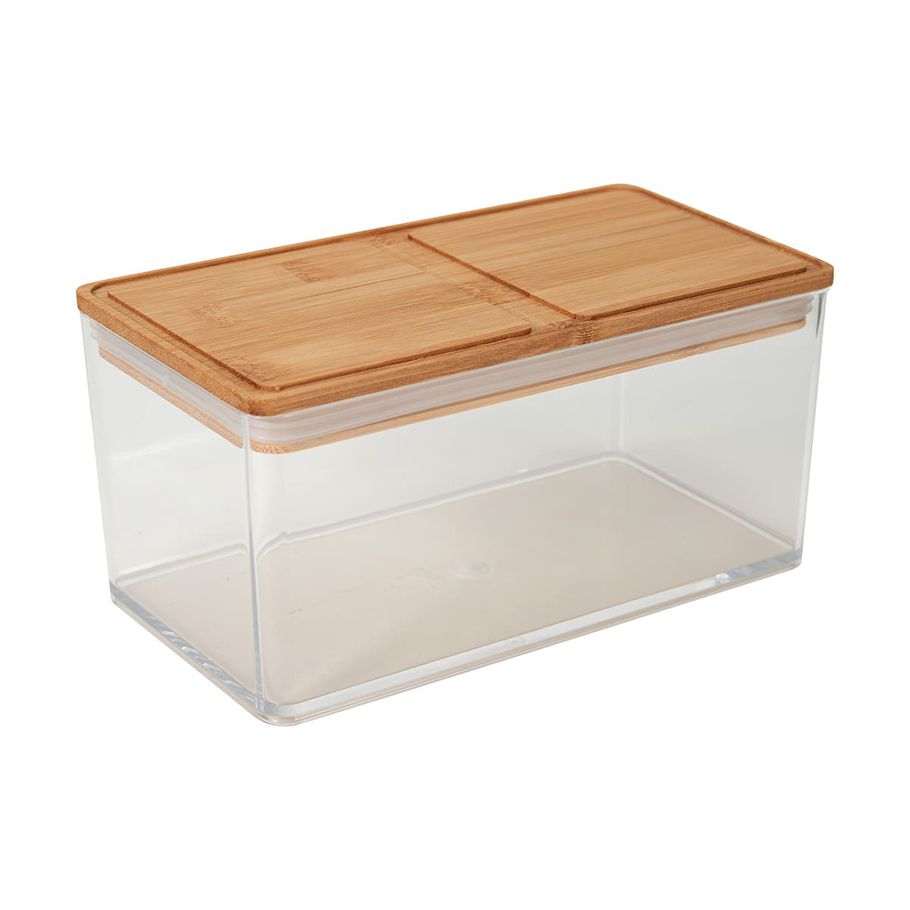 Wide Food Container with Bamboo Lid