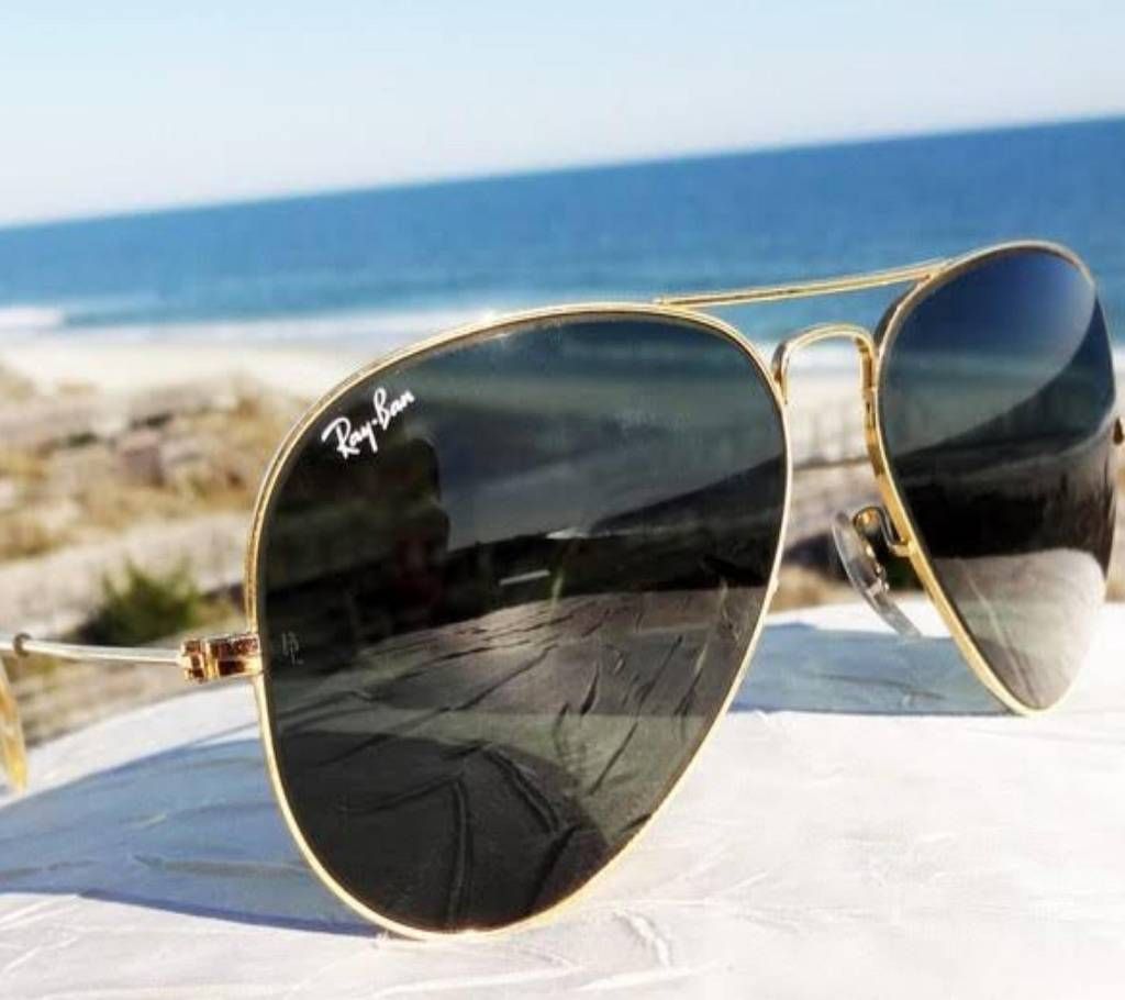 Ray Ban Unisex Golden Sunglasses