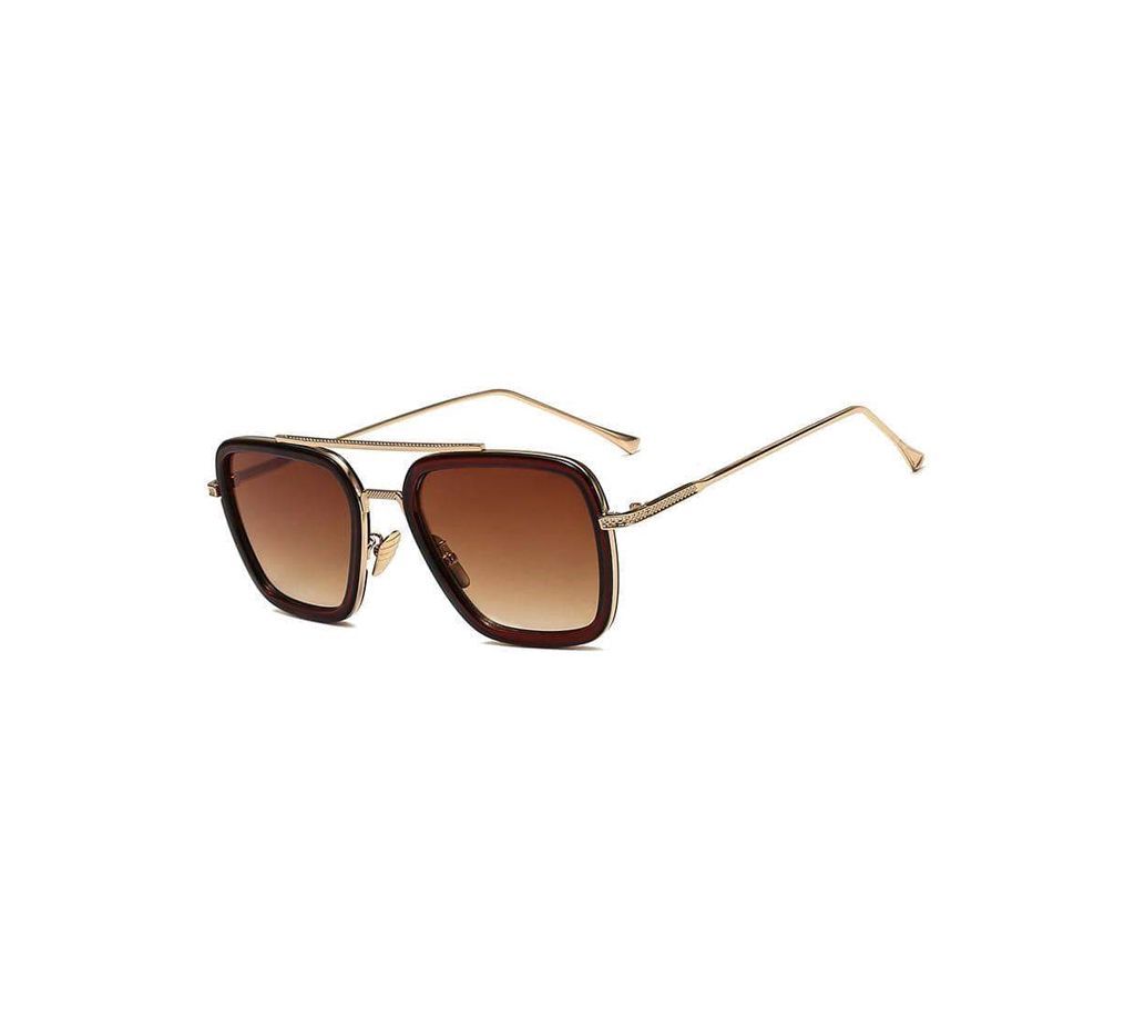 Brown Tony Stark Iron Man Endgame Cutout Sunglasses For Men