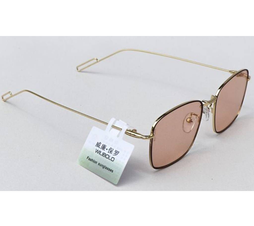 Light Brown Small Square Sunglasses For Men