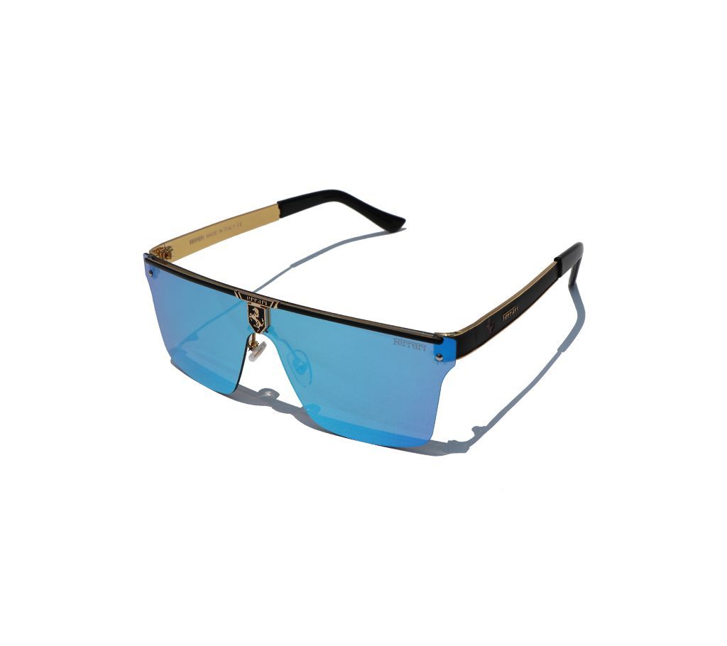 Blue Ferrari Metal Frame High Quality Design Men Sunglasses
