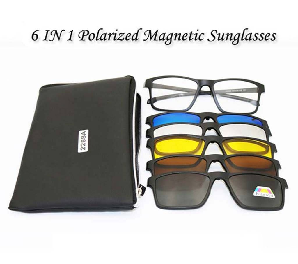 6 IN 1 Polarized Magnetic Sunglasses