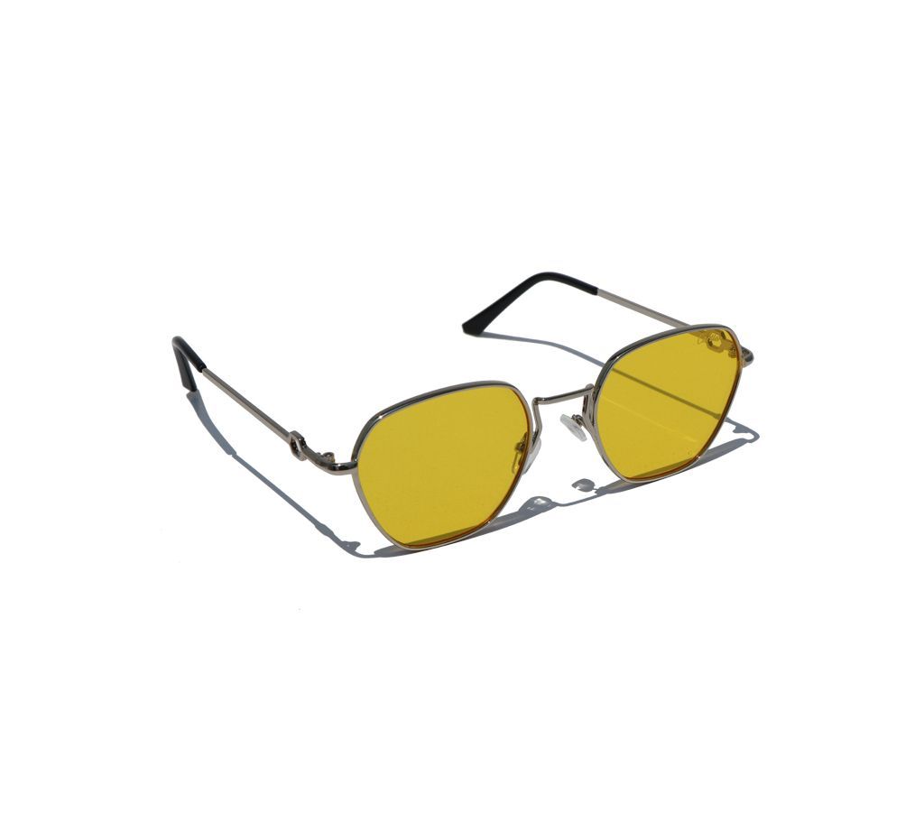 Yellow Small Square Sunglasses For Men