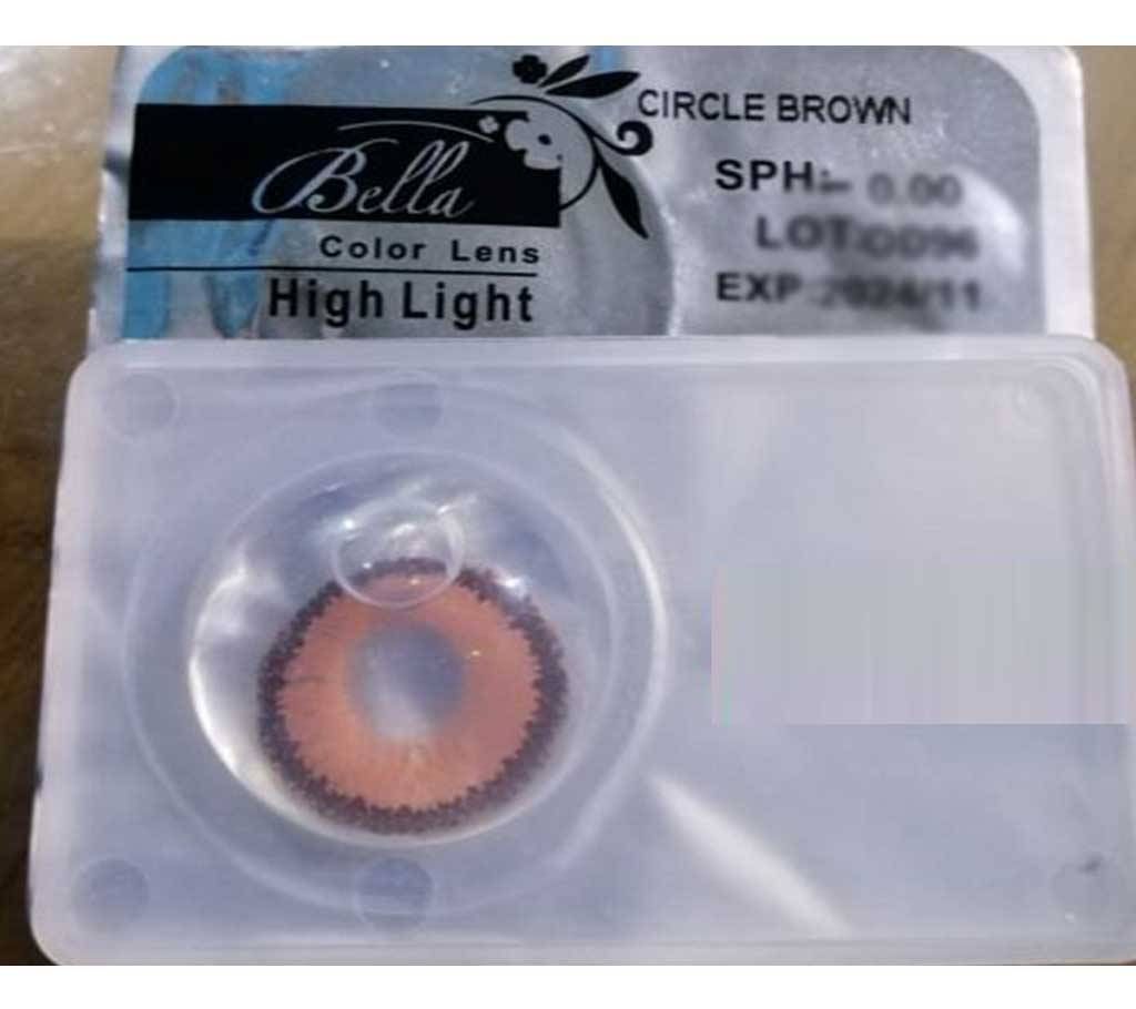 Bella   Highlight Circle Brown contact lens