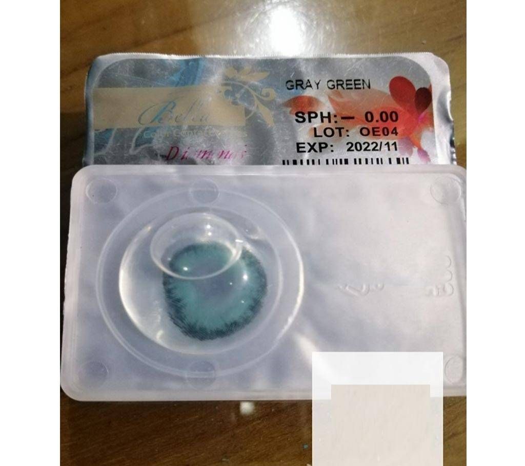 bella contact lens - gray green