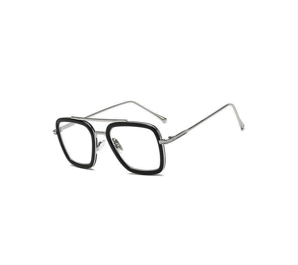 Black And Silver Steel Tony Stark Iron Man Endgame Cutout Sunglasses For Men