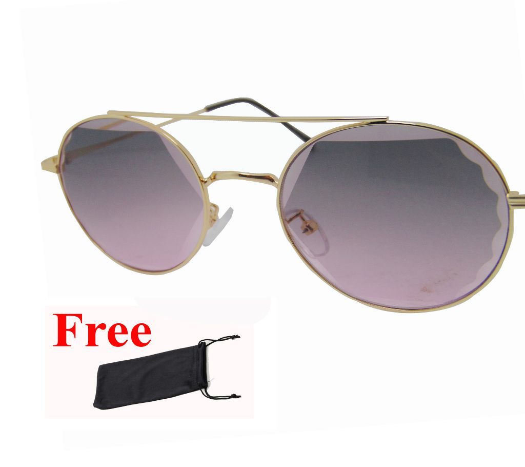 Mirror Lens Vintage Golden Steel Navy Sunglasses For Men
