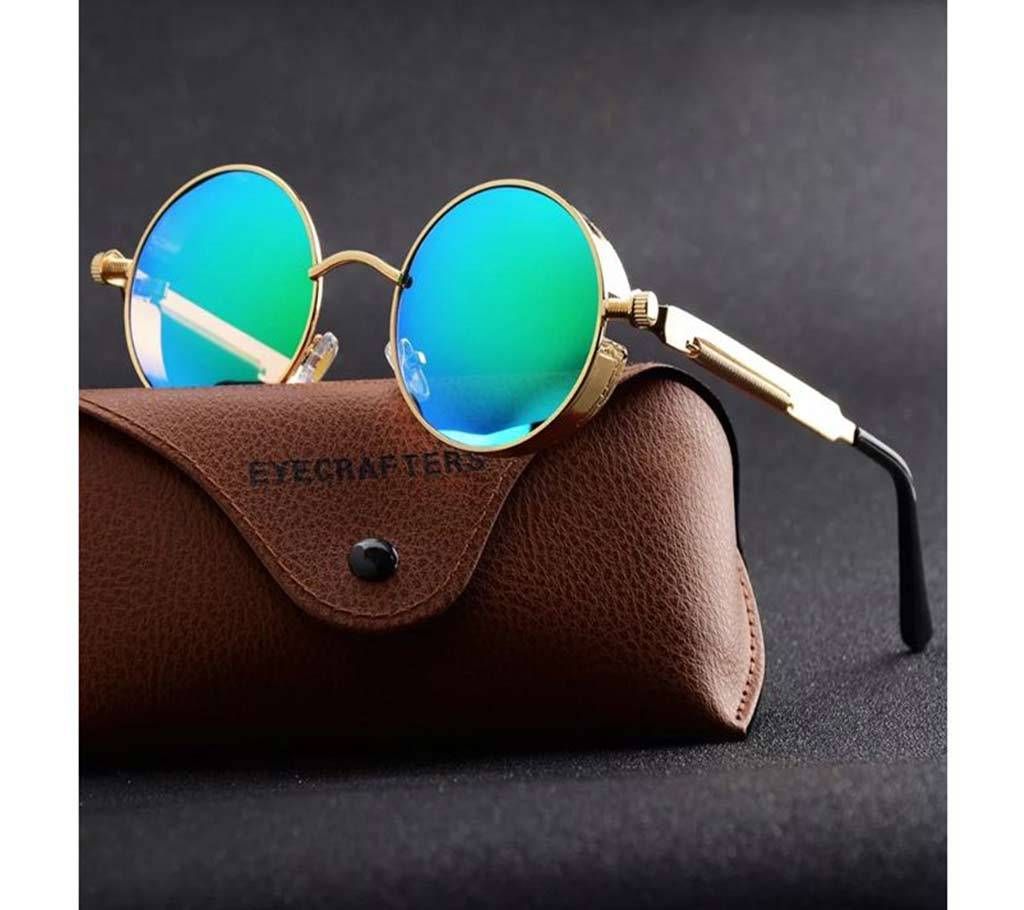 Gold Round Polarized Sunglasses Gothic Steampunk Sunglasses For Men And Women