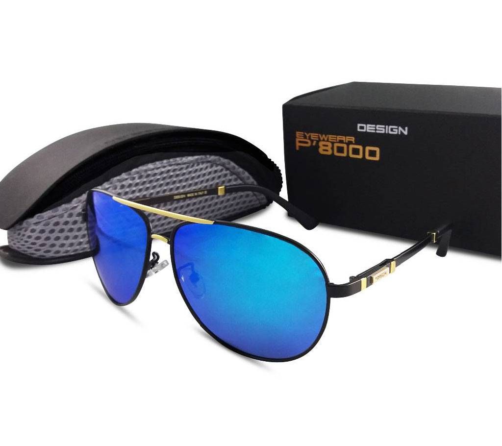 Men's blue lens sunglass