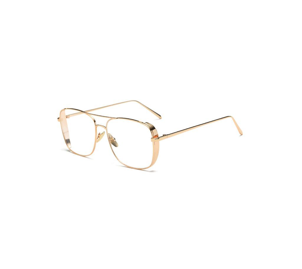 Gold Frame Oversized Alloy Eyewear For Men