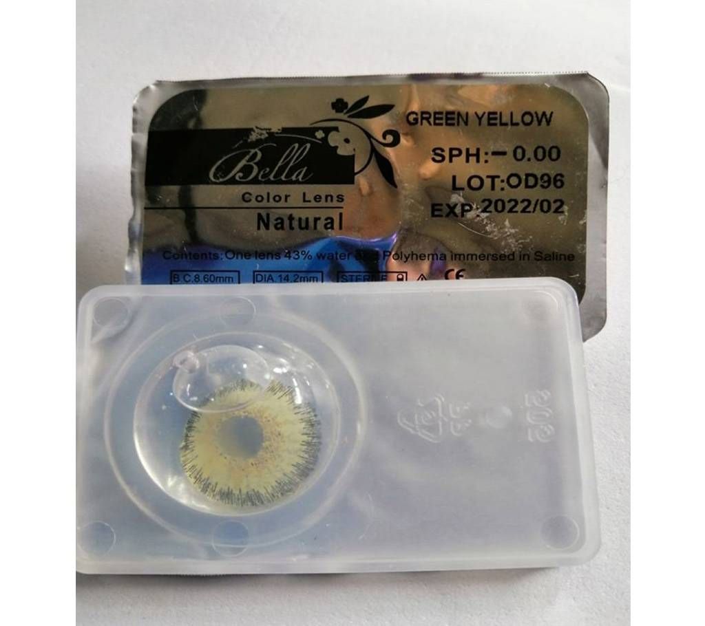 bella contact lens  - natural green yellow