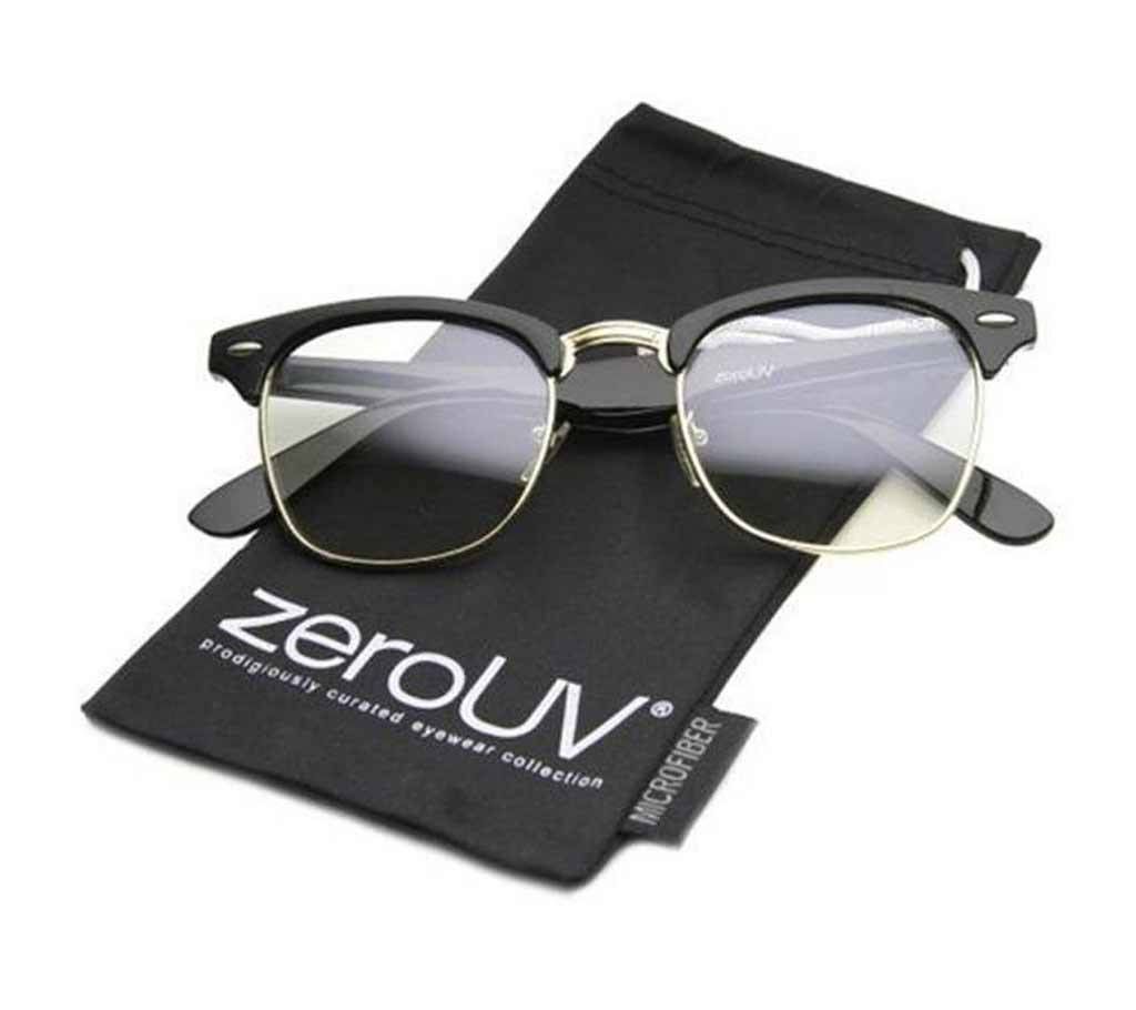 Black RayBan Club Master Silver Glasses Frame copy 