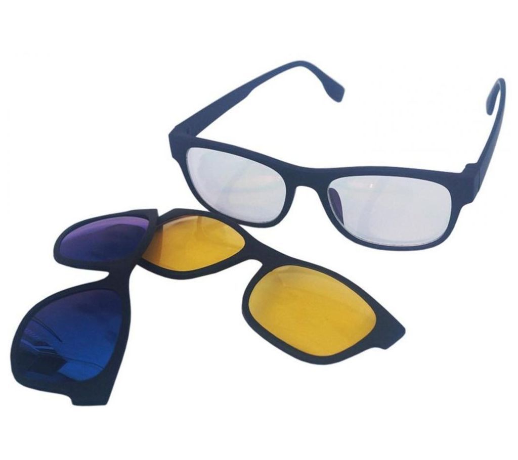 Magic Vision Quick Change Magnet Lenses Frame Unisex Sunglasses 3 in 1