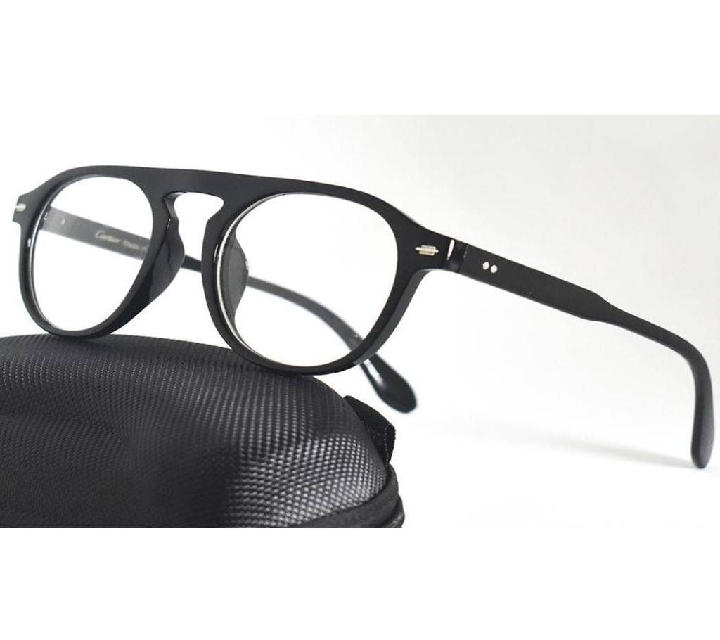 White lens Mens/Womens trendy glasses with Stylish Box