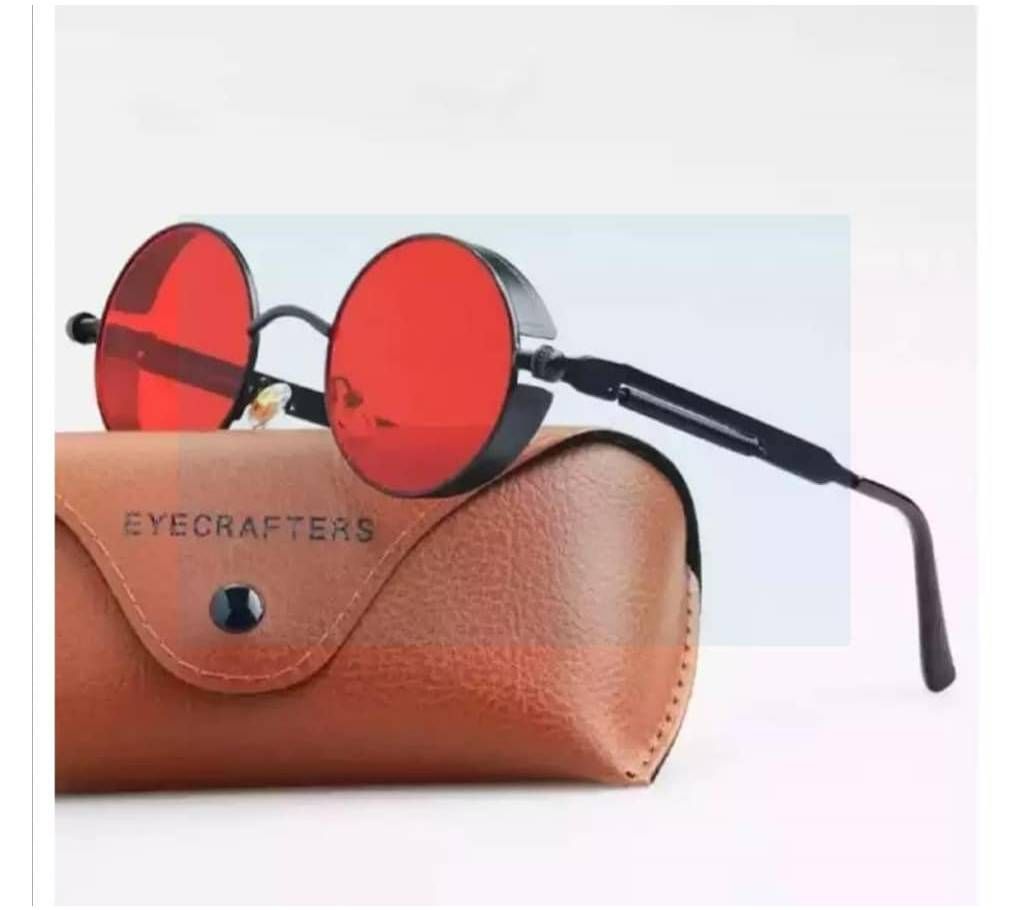 Gothic Steampunk Round Metal Sunglasses for Men Women 