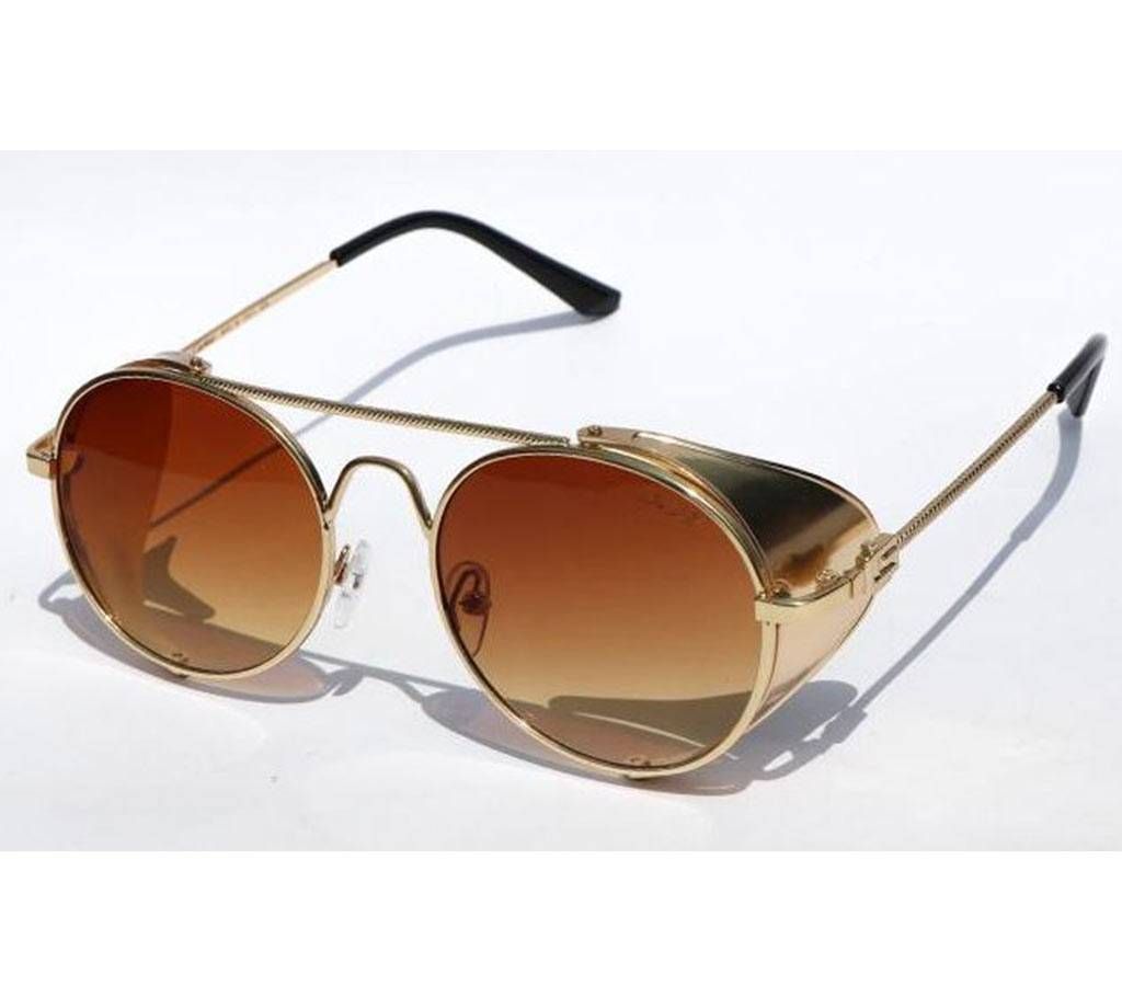 Brown Vintage Luxury Steampunk Sunglasses with Stylish Box