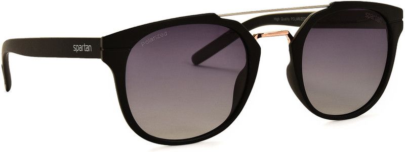 Polarized Round Sunglasses (56)  (For Men & Women, Grey)