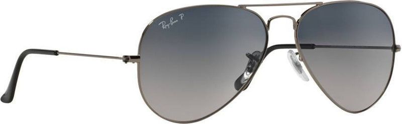 Polarized Aviator Sunglasses (55)  (For Men, Blue)