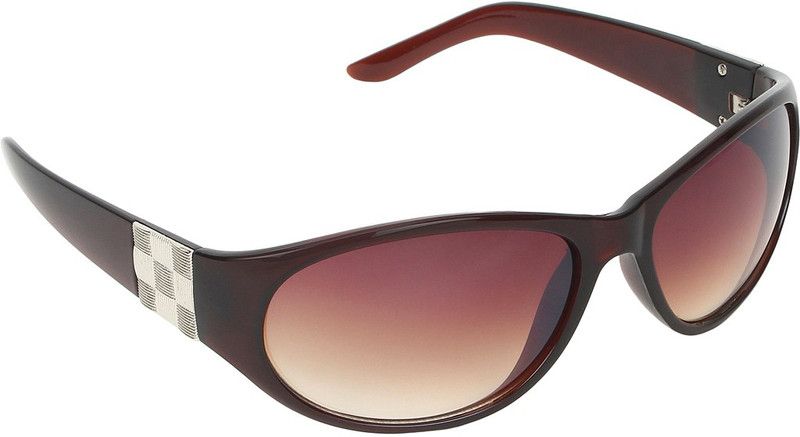 UV Protection, Gradient Oval Sunglasses (51)  (For Women, Brown)