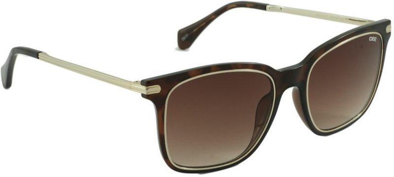 Gradient Rectangular Sunglasses (53)  (For Men & Women, Brown)